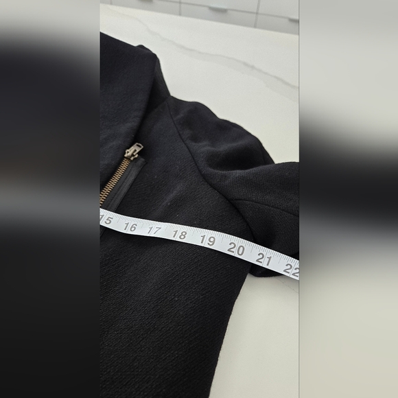 J. Crew Double Cloth by Manifaturra Italy Wool Envelope Black Coat Size 8 - Picture 13 of 16